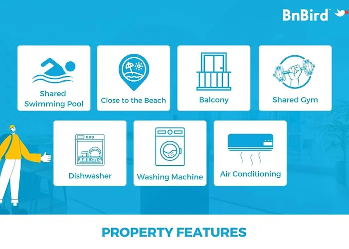 Sunny Vibes & Balcony With Pool 公寓 埃斯平霍